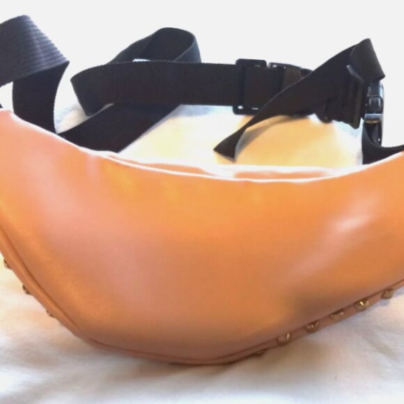 Gold Studded Pink Fanny Pack Belt Bag Pink Studded includes Extended belt - Picture 4 of 9